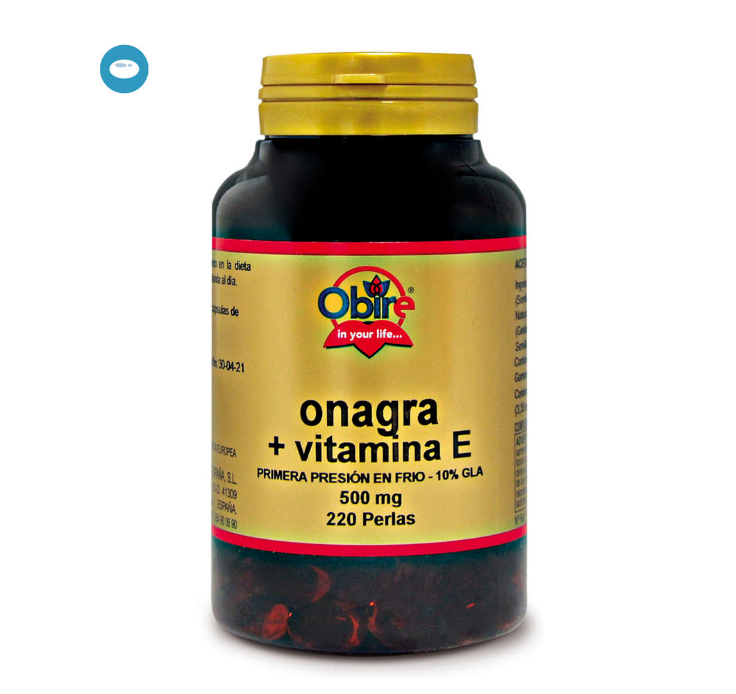 Aceite Onagra + Vitamina E. 220 perlas