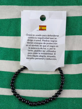 Cargar imagen en el visor de la galería, Pulsera Onix Negro 4 mm
