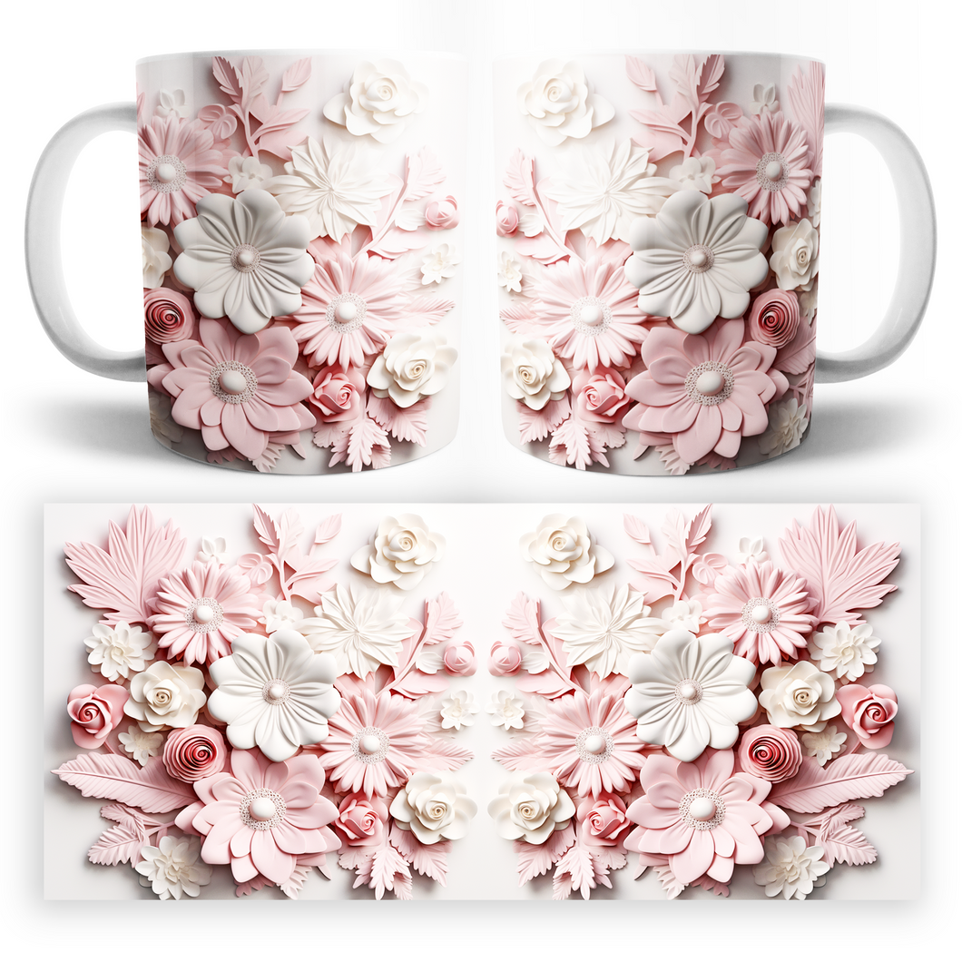 Taza Flores 3D Mod. 16