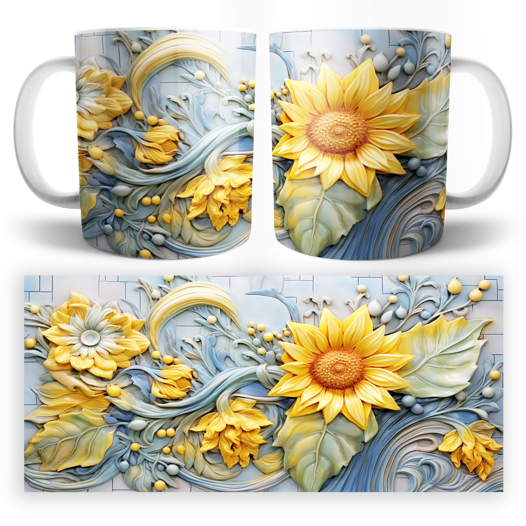 Taza Flores 3D Mod. 17