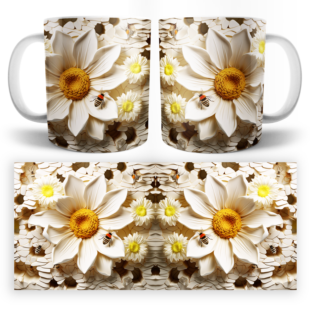 Taza Flores 3D Mod. 18