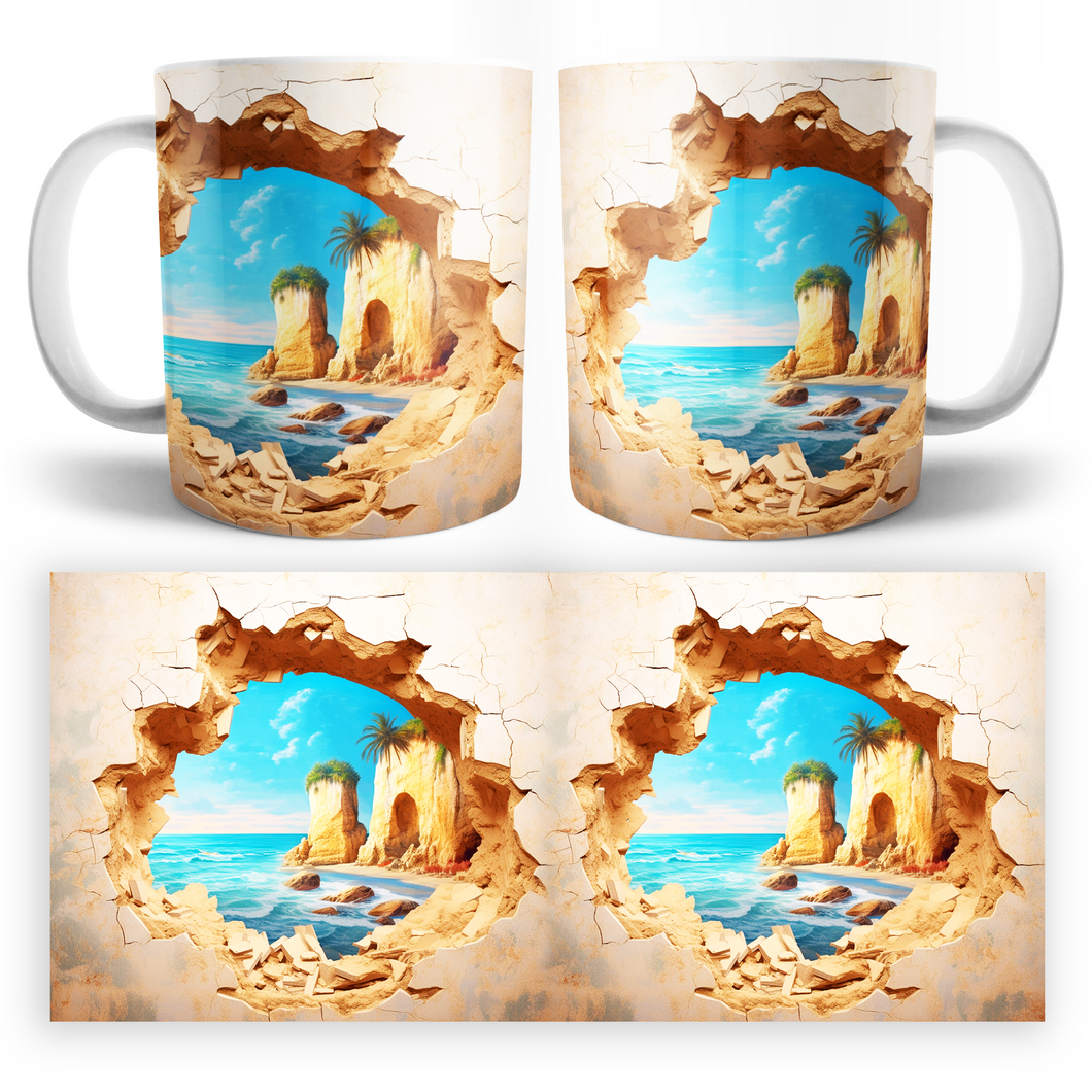 Taza Playa 3D Mod. 1