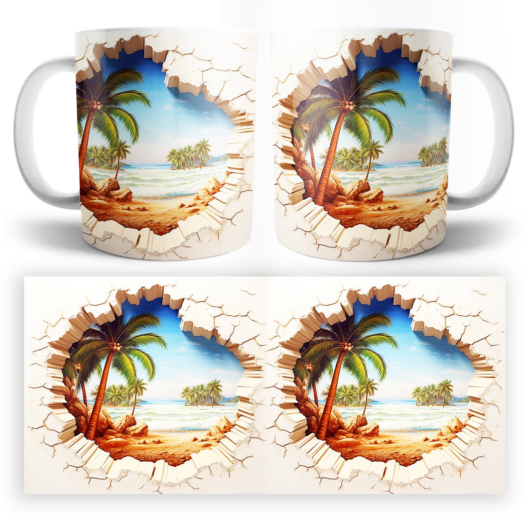 Taza Playa 3D Mod. 2