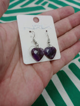 Cargar imagen en el visor de la galería, Pendientes Corazones Amatista Mod 2
