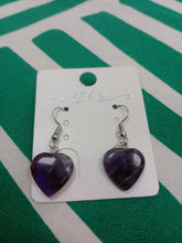 Cargar imagen en el visor de la galería, Pendientes Corazones Amatista Mod 2
