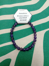 Cargar imagen en el visor de la galería, Pulsera Amatista 6 mm
