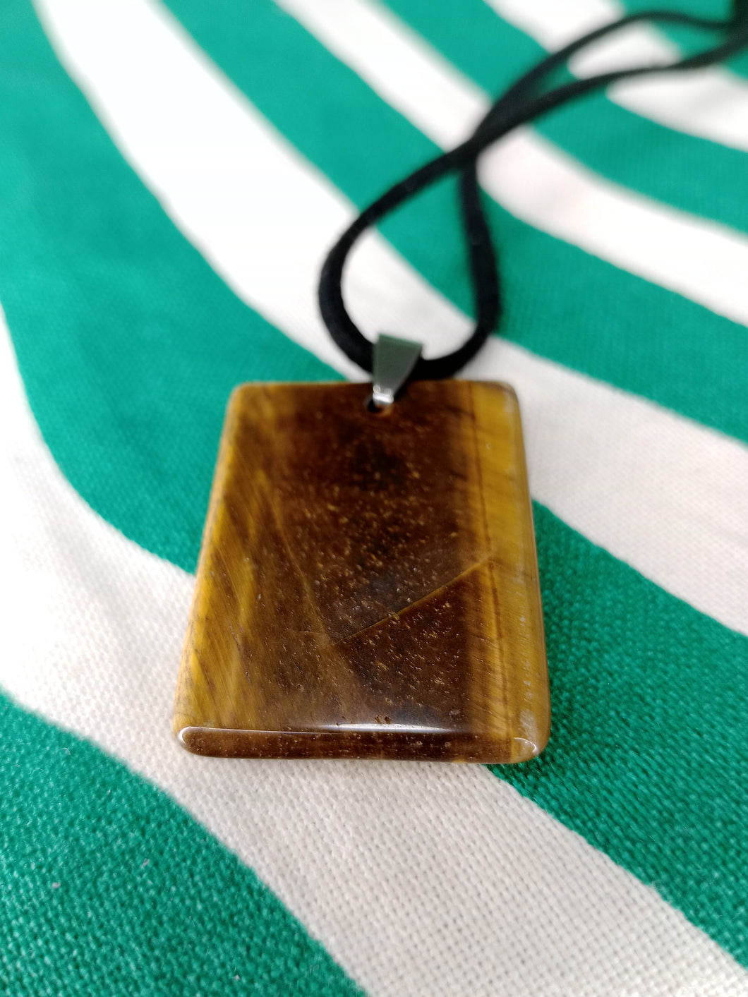 Colgante Ojo de Tigre Rectangular Mod. 3