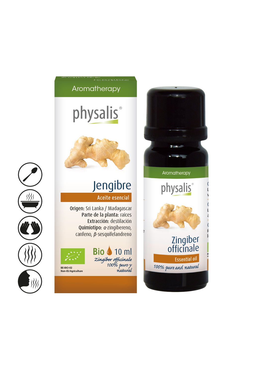 Aceite esencial de Jengibre (Zingiber officinale) 10 ml