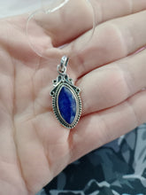 Cargar imagen en el visor de la galería, Colgante Plata Zafiro Grande Ojo Gato 2
