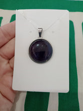 Cargar imagen en el visor de la galería, Colgante Acero Redondo Amatista Mod. 2
