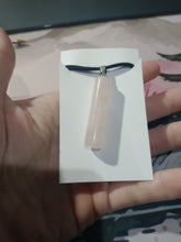 Cargar imagen en el visor de la galería, Colgante Cilindrico Cuarzo Rosa Mod. 5
