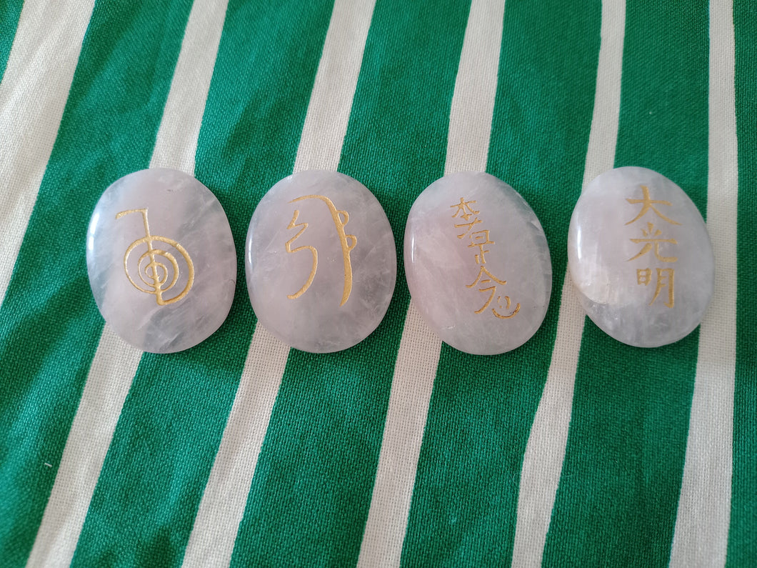 Juego Reiki Cuarzo Rosa Mod. 1