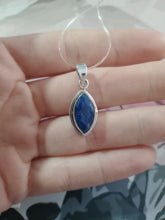Cargar imagen en el visor de la galería, Colgante Plata Zafiro Grande Ojo Gato Liso
