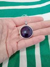 Cargar imagen en el visor de la galería, Colgante Acero Redondo Amatista Mod. 2
