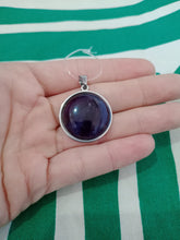 Cargar imagen en el visor de la galería, Colgante Acero Redondo Amatista Mod. 2
