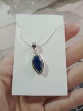 Cargar imagen en el visor de la galería, Colgante Plata Zafiro Grande Ojo Gato Liso
