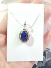 Cargar imagen en el visor de la galería, Colgante Plata Zafiro Grande Oval
