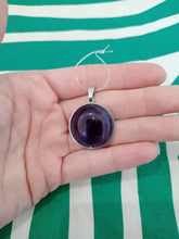 Cargar imagen en el visor de la galería, Colgante Acero Redondo Amatista Mod. 2
