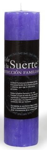 Vela de la Suerte Morado (Protección Familiar)