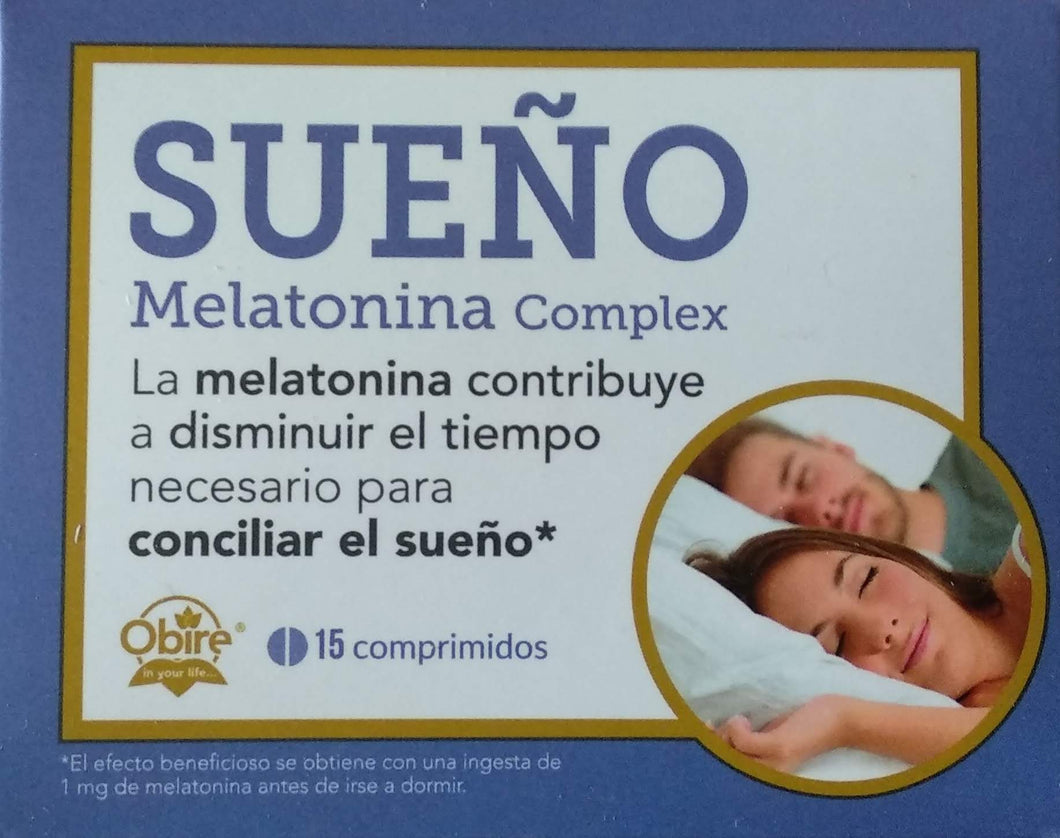 Melatonina Complex: Sueño Obire 15 comp.