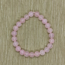 Cargar imagen en el visor de la galería, Pulsera Elástica Cuarzo Rosa 8 mm
