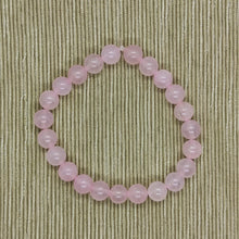 Cargar imagen en el visor de la galería, Pulsera Elástica Cuarzo Rosa 8 mm
