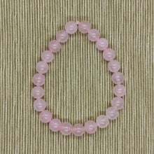 Cargar imagen en el visor de la galería, Pulsera Elástica Cuarzo Rosa 8 mm
