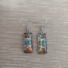 Cargar imagen en el visor de la galería, Pendientes Glass &amp; Steel Mandala Floral
