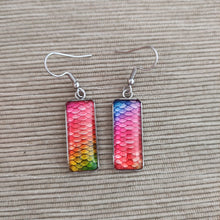 Cargar imagen en el visor de la galería, Pendientes Glass &amp; Steel Sirena Multicolor
