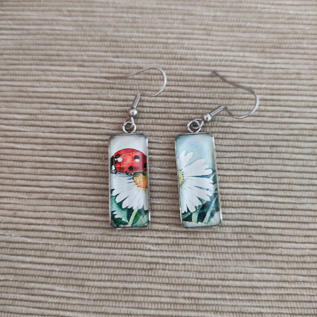 Pendientes Glass & Steel Margarita Mariquita