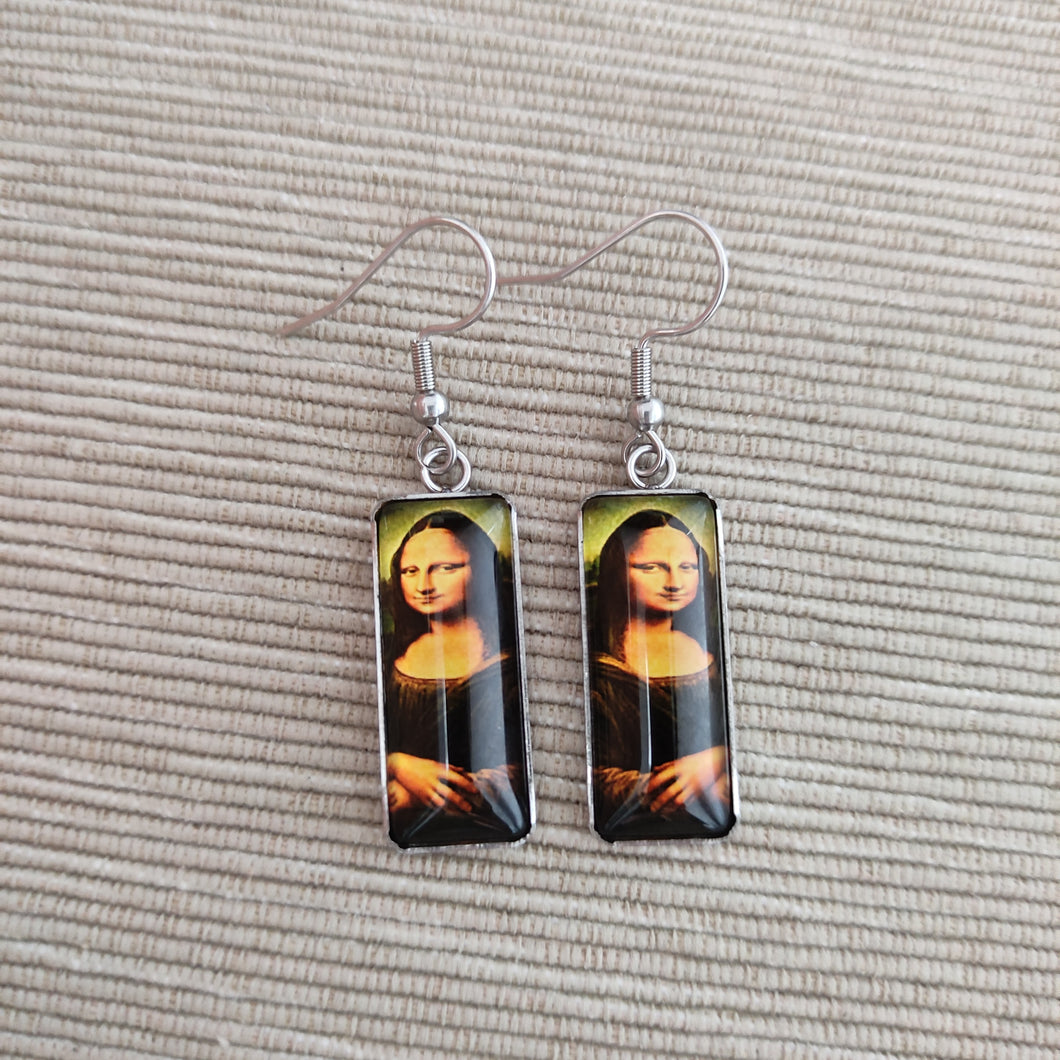 Pendientes Glass & Steel Mona Lisa