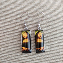 Cargar imagen en el visor de la galería, Pendientes Glass &amp; Steel Mona Lisa
