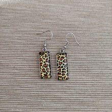 Cargar imagen en el visor de la galería, Pendientes Glass &amp; Steel Leopardo
