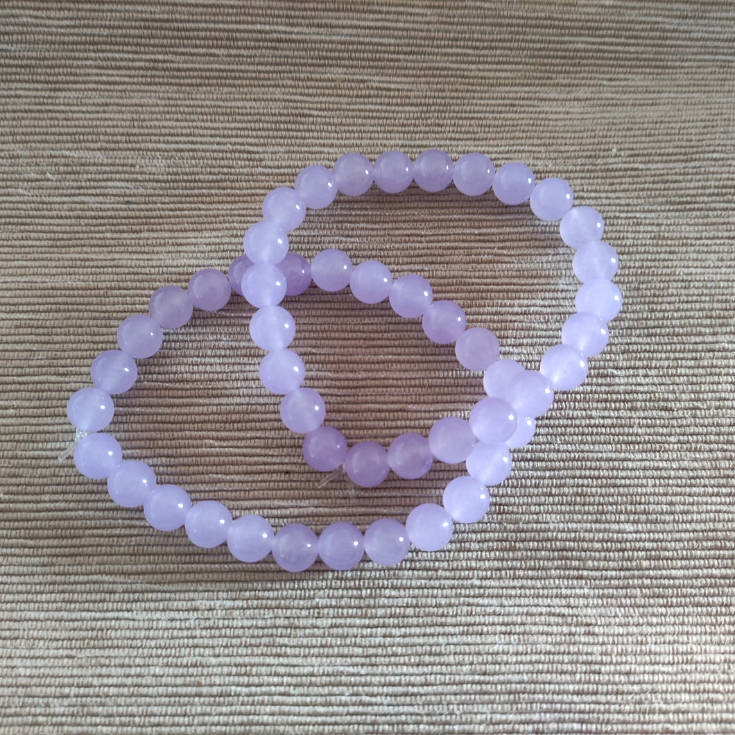 Pulsera Elástica Jade Lavanda 8 mm