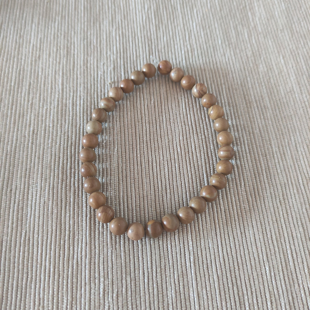 Pulsera Jaspe Madera 6 mm