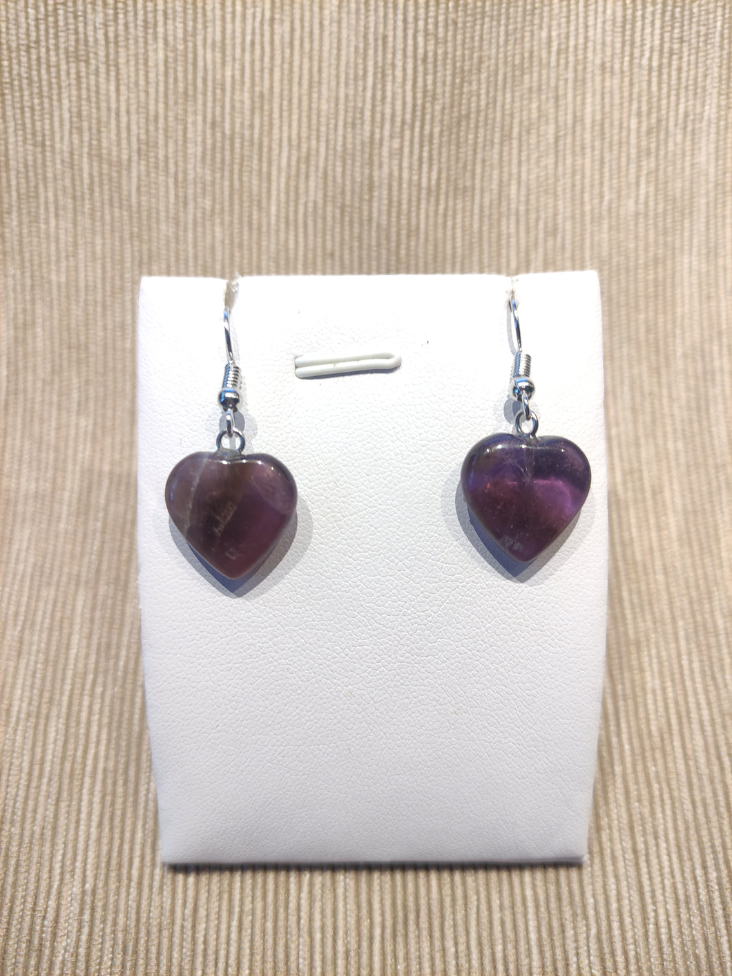 Pendientes Corazón Amatista Mod. 2