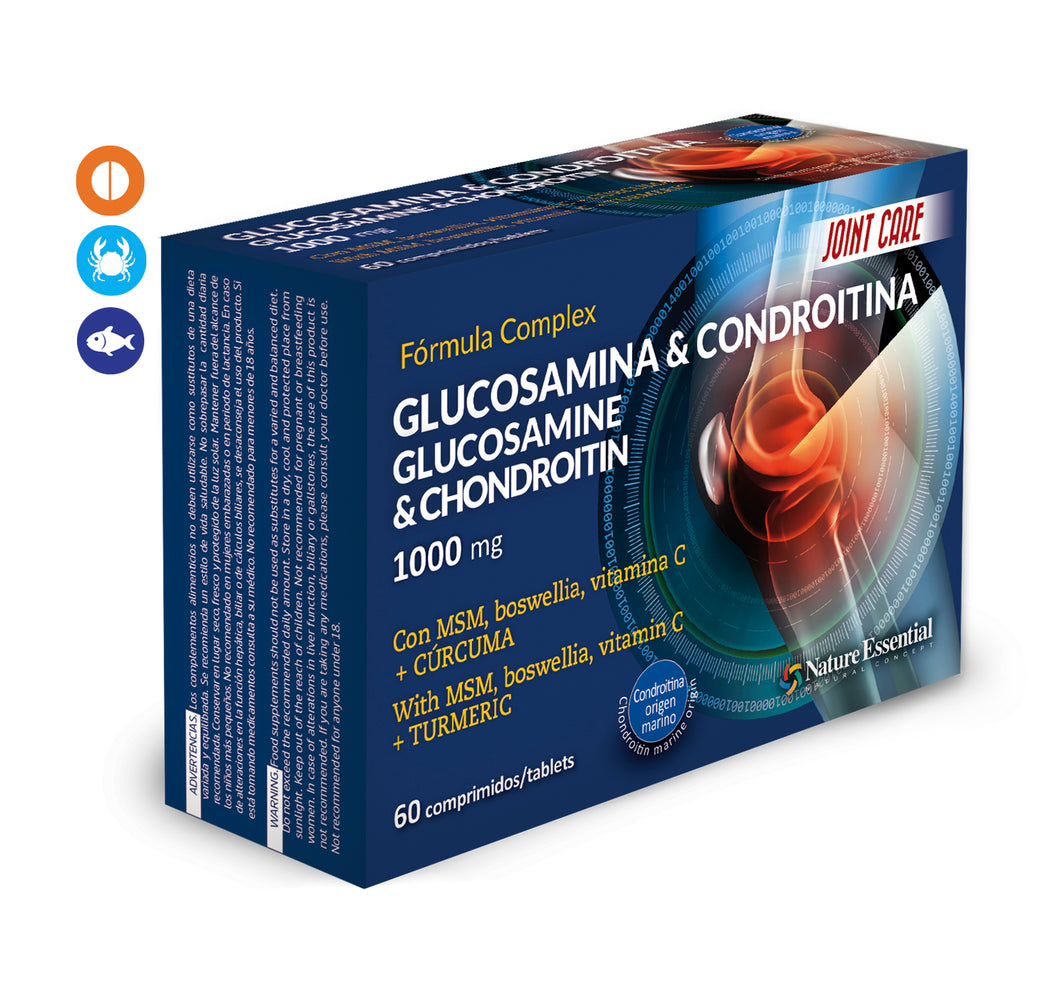 Formula Complex: Glucosamina + Condroitina 1000 mg. 60 comprimidos Nature Essential