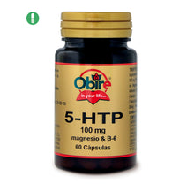 Cargar imagen en el visor de la galería, Triptofano (5-HTP 100 mg.) 60 cápsulas con magnesio y vitamina B-6 de Obire
